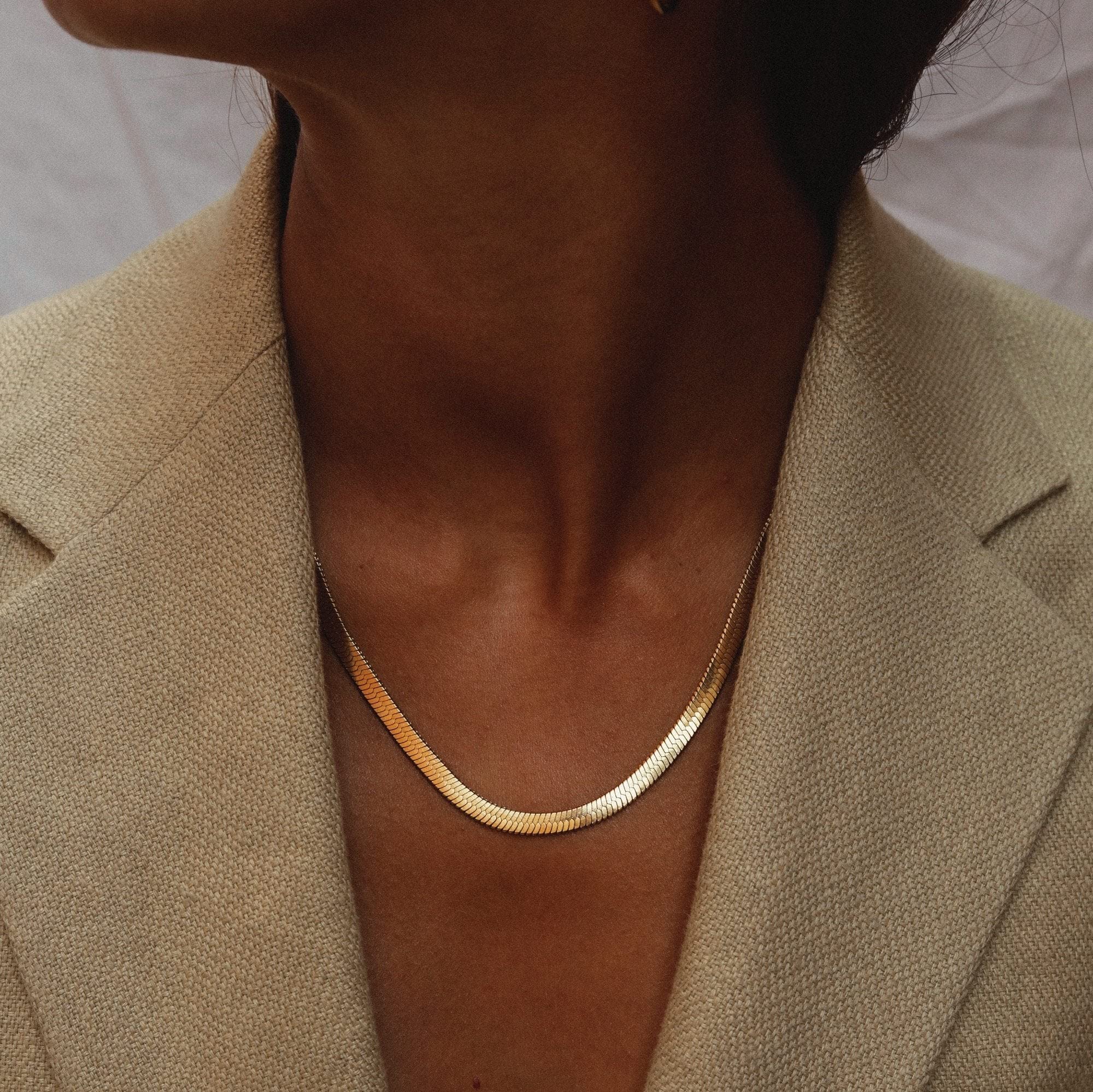 Hey Harper Gold Necklace For Women Trendy Necklace - 14K Golden PVD Coating Waterproof & Sweatproof Non Tarnish Jewelry Chain Necklaces - Image 3